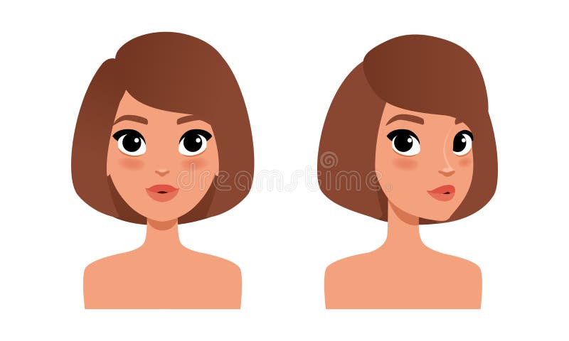 Garotas bonitas fazem coração com a mão. desenho de cabelo bonito