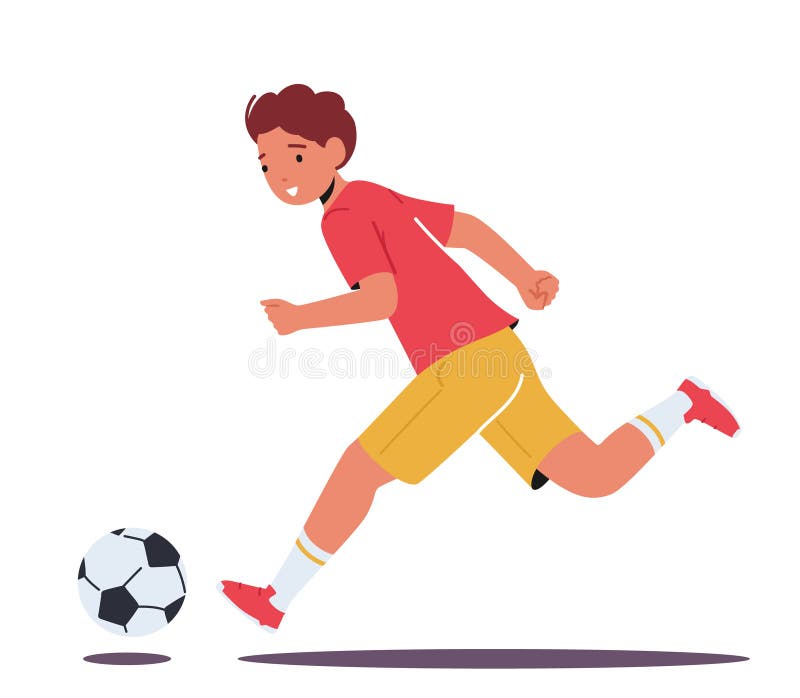 Dois, criança, jogos, bola, futebol, vetorial