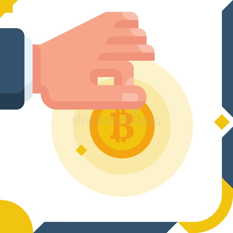 Garra de bitcoin de la tarjeta nft. bitcoína de la moneda libre illustration