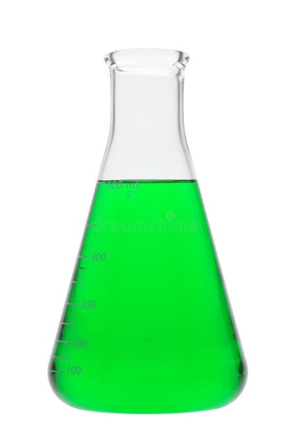 Garrafa de Erlenmeyer no laboratório de pesquisa da ciência fotografia de stock royalty free Garrafa de Erlenmeyer no laboratório de pesquisa da ciência fotografia de stock royalty free