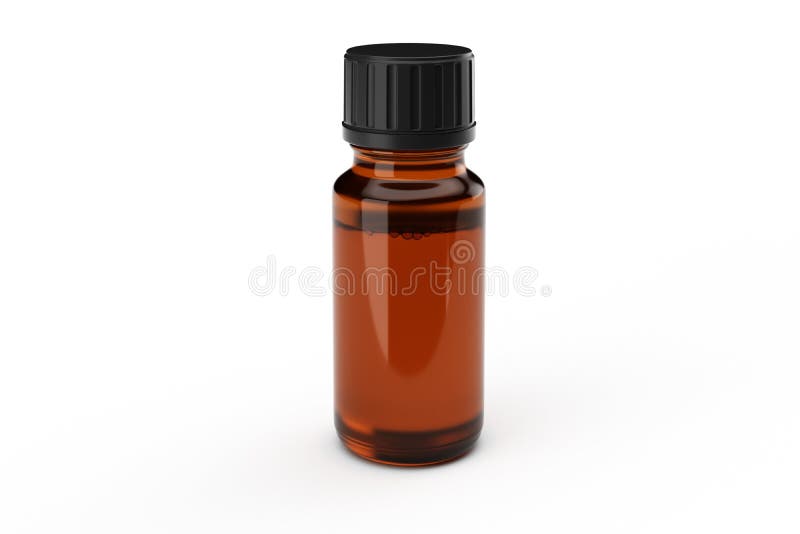 Garrafa de vidro do conta-gotas da medicina de Brown imagens de stock royalty free Garrafa de vidro do conta-gotas da medicina de Brown imagens de stock royalty free