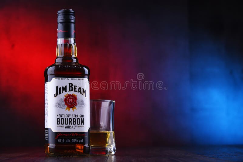 Garrafa do bourbon de Jim Beam
