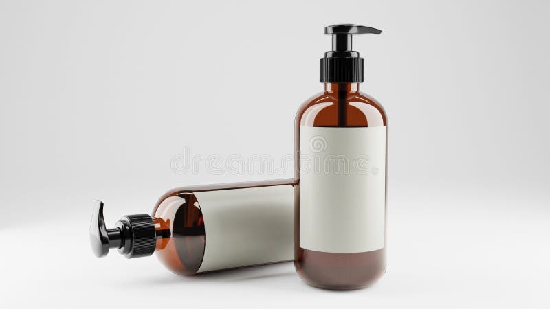 Jarro Cosmético Marrom. Creme Maquiado Maquiagem Beleza Ilustração