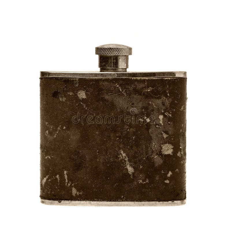 Garrafas de aço lisas velhas sujas imagens de stock Garrafas de aço lisas velhas sujas imagens de stock