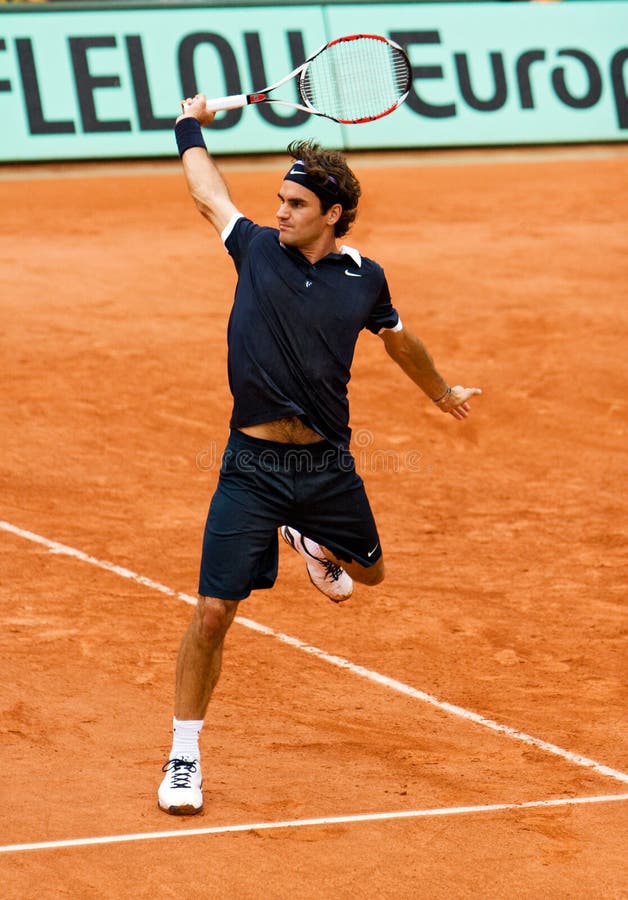 Garros 2008 federer roger roland стоковое фото