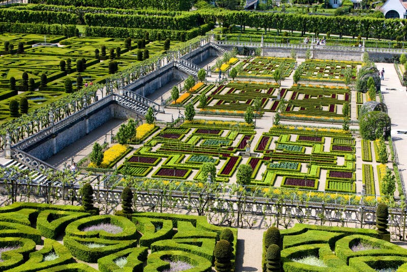 Garten Des Villandry Schlosses Stockbild Bild von betriebe, chateau