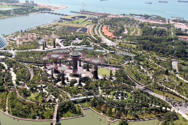 Garten durch die Bucht, Singapur lizenzfreie stockfotos Garten durch die Bucht, Singapur lizenzfreie stockfotos