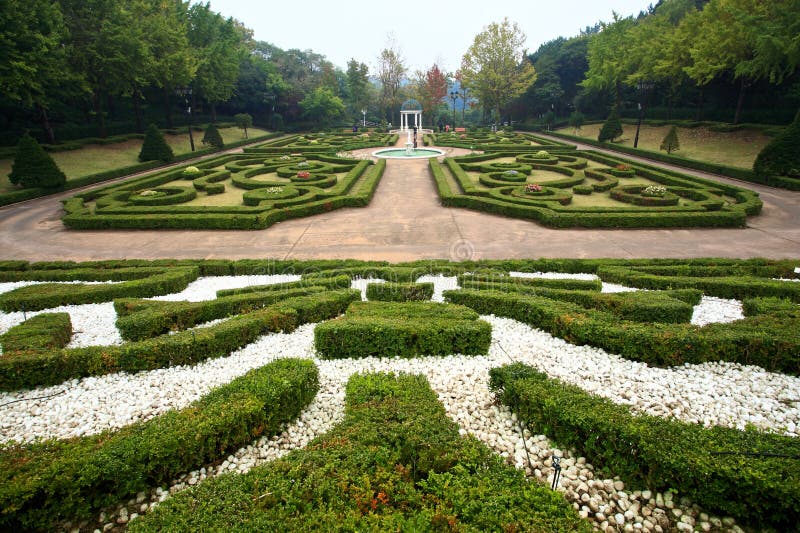 Garten, Jejuvulkanische Insel Stockbild Bild von