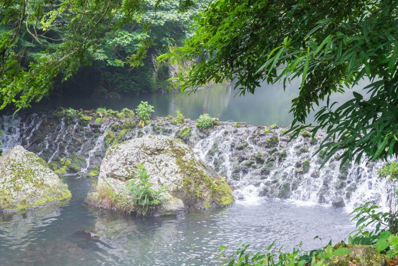 Garten-Park an Cheonjiyeon-Wasserfällen in Jeju-Insel lizenzfreie stockfotografie Garten-Park an Cheonjiyeon-Wasserfällen in Jeju-Insel lizenzfreie stockfotografie