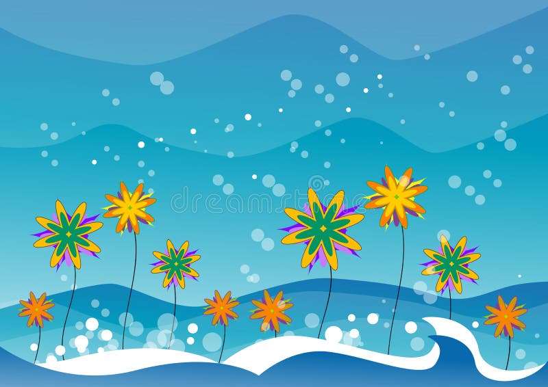 Garten und Wasser vektor abbildung. Illustration von wasser - 12421216