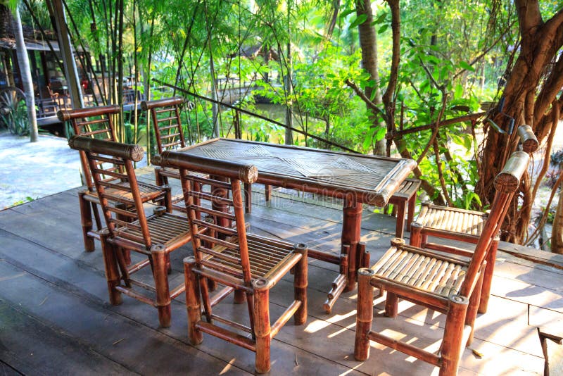 Gartenmobel Hergestellt Vom Bambus Stockbild Bild Von Bambus Hergestellt 59659803