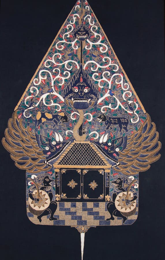Garuda batik λεπτομερής υφαντουργική τέχνη στο εργοστάσιο winotosastro στη γιογκάρα ιάβα ινδονησία στοκ φωτογραφία με δικαίωμα ελεύθερης χρήσης
