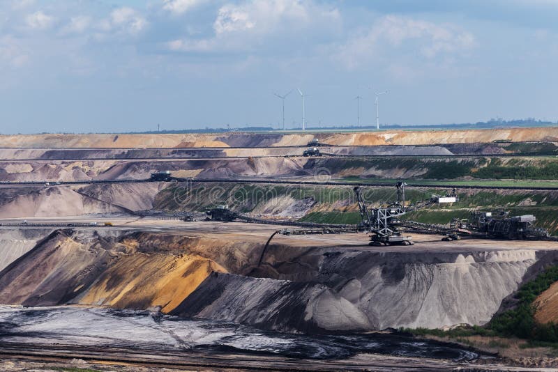 Garzweiler opencast mining lignite, North Rhine-Westphalia, Germ royalty free stock photography Garzweiler opencast mining lignite, North Rhine-Westphalia, Germ royalty free stock photography