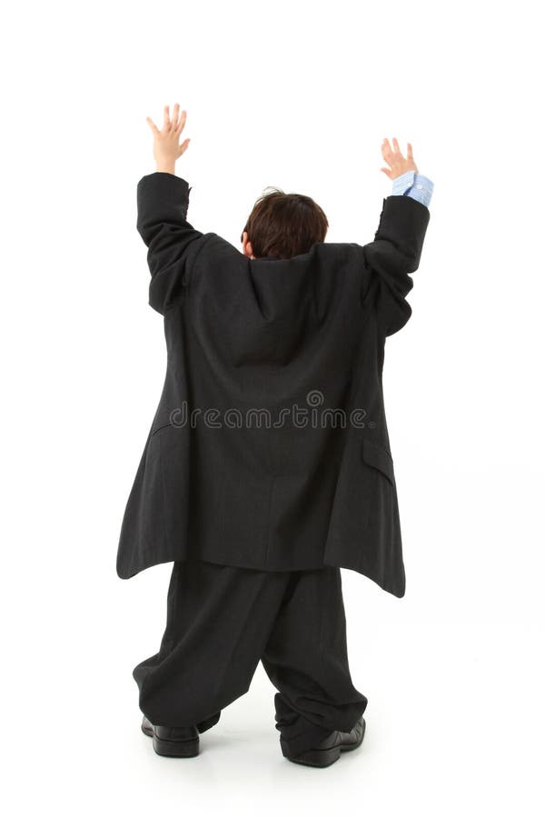Garçon adorable dans au-dessus de procès classé image libre de droits Garçon adorable dans au-dessus de procès classé image libre de droits