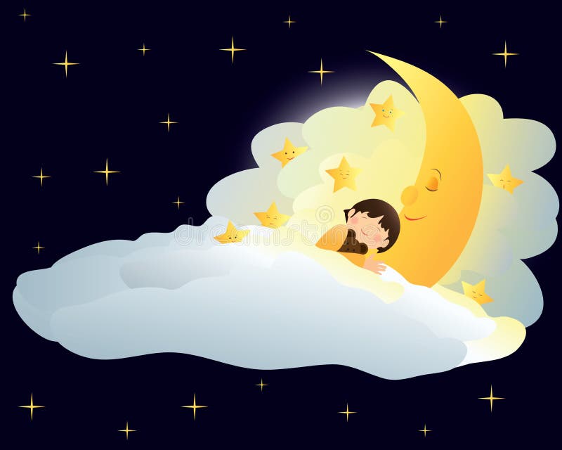 Baby boy sleeping on the moon. Baby boy sleeping on the moon.