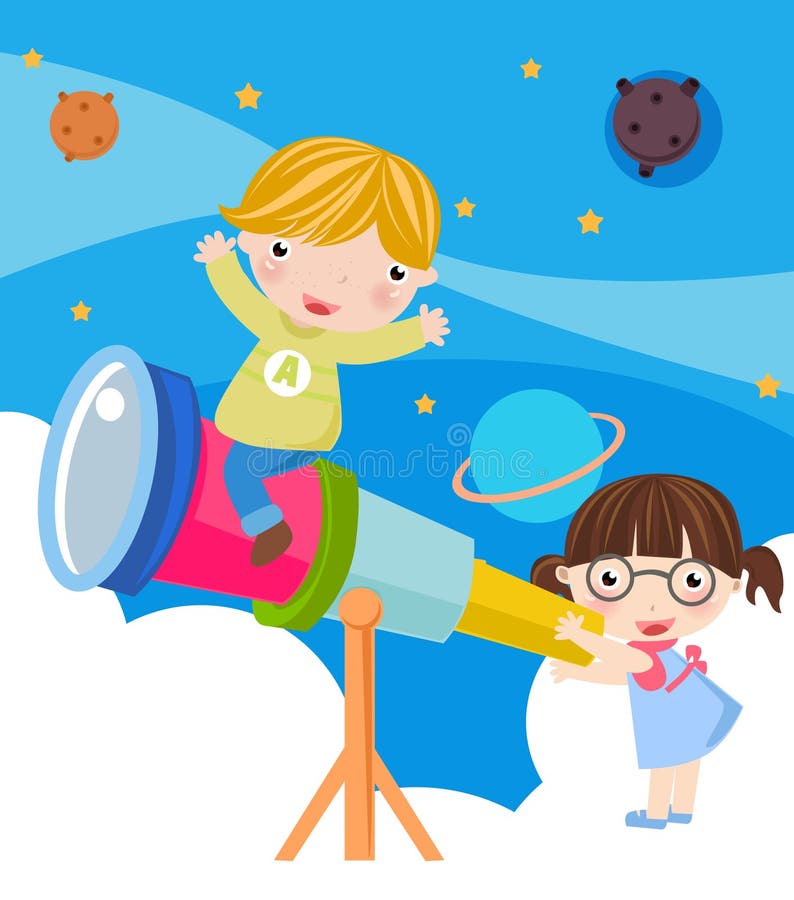 Garçon et fille illustration stock Garçon et fille illustration stock