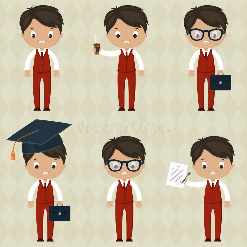 Download Garçons de bureau illustration de vecteur. Illustration du image - 45369785