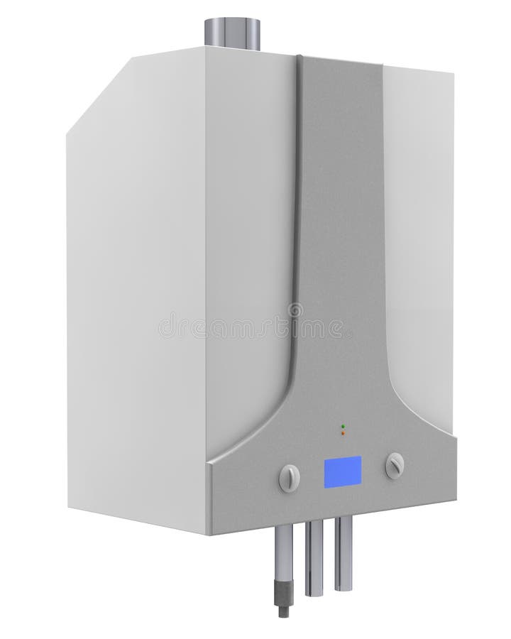 Gas boiler isolated on a white background. Propane gas tank illustrations