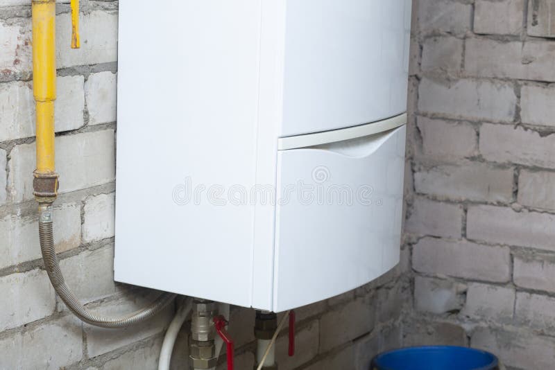 Gas Boiler.Gas Boiler Maintenance Stock Photo Image of check, service