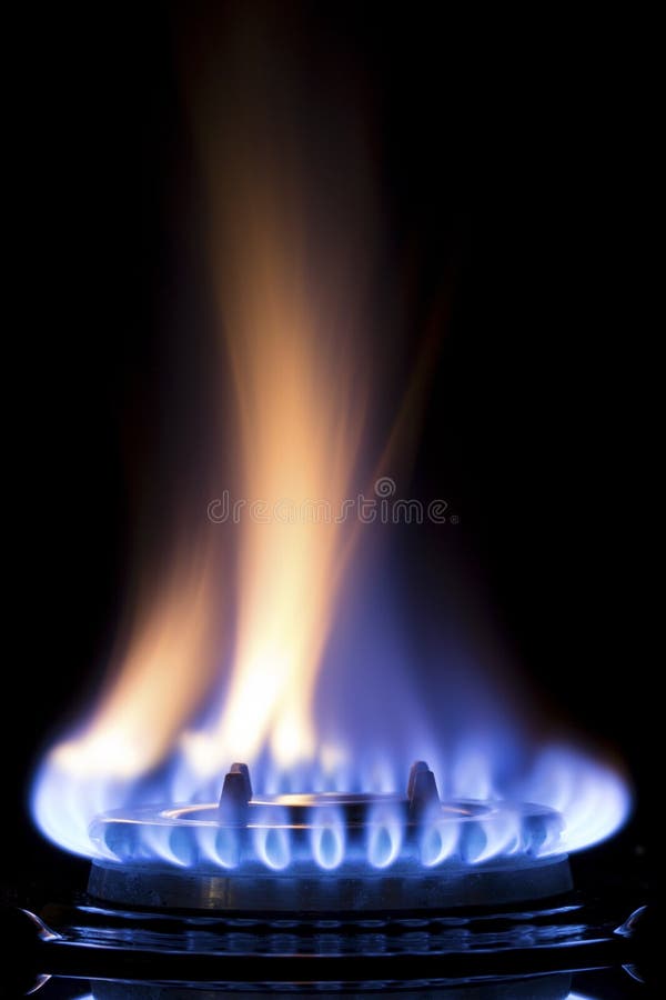 Gas burners lit stock photo. Image of flame, methane 64671500