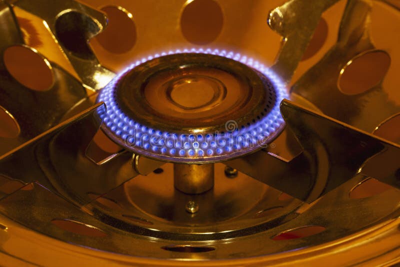 Gas burners lit stock image. Image of shine, methane 69356589