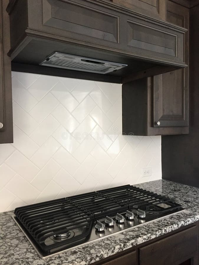 Gas Cooker in Nice Modern Kitchen Stock Image Image of comfortable