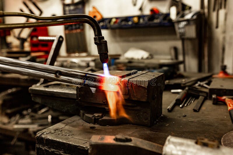 Gas Cylinder Welding Machine. Autogen Stock Image Image of equipment