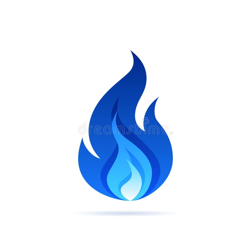 Gas fire flame, vector illustration in flat style