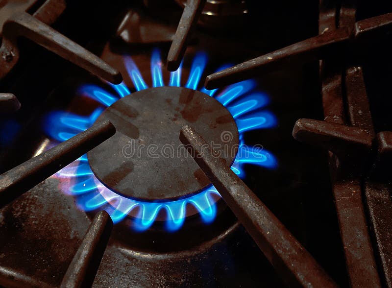 Gas Flame from Kitchen Stove Burner Stock Photo Image of methane