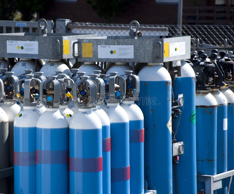 Gas-Flaschensauerstoff stockfotografie Gas-Flaschensauerstoff stockfotografie