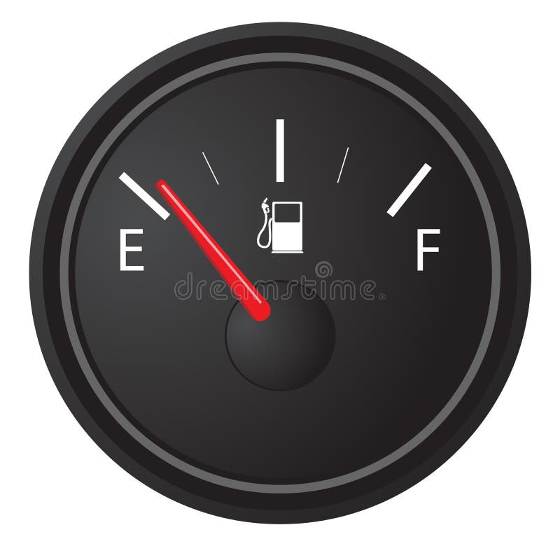 Gas gauge stock illustration