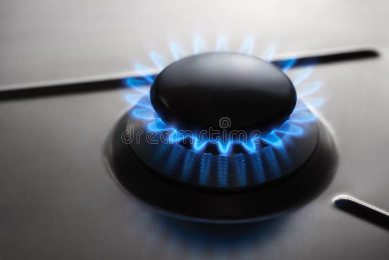 Gas Cooker Hob with Flame stock photo. Image of stove 79213236