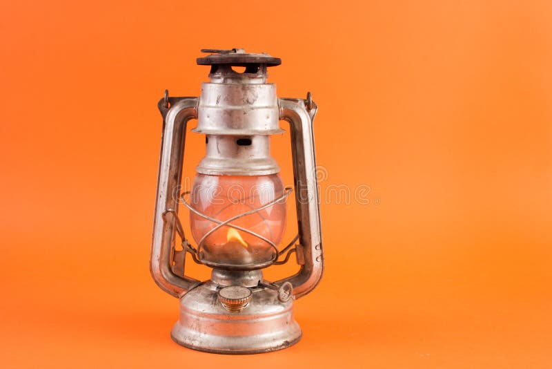 Vintage Glow: Classic Gas Lantern in Isolation