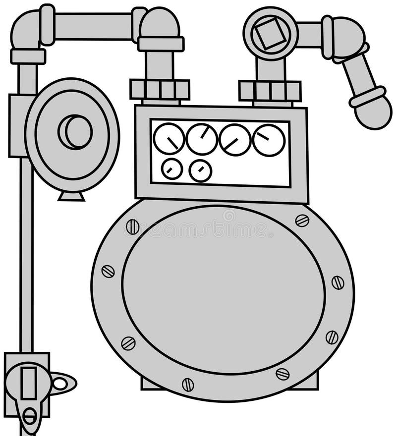 Gas Meter Set vector illustration Gas Meter Set vector illustration