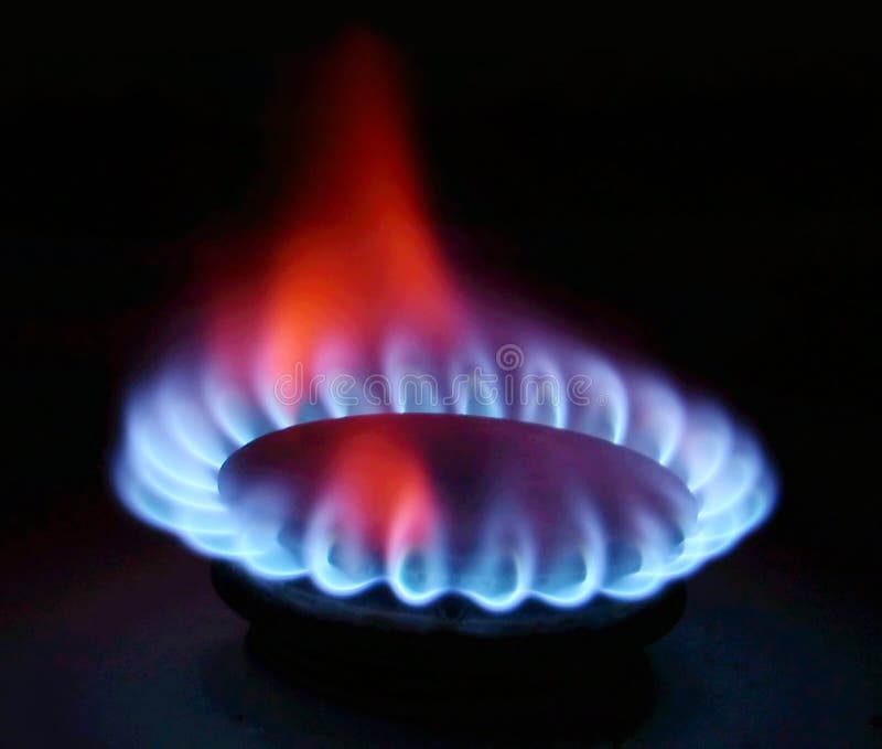 Gas-Ofen-Flamme stockfoto. Bild von ofen, braten, brenner - 430206