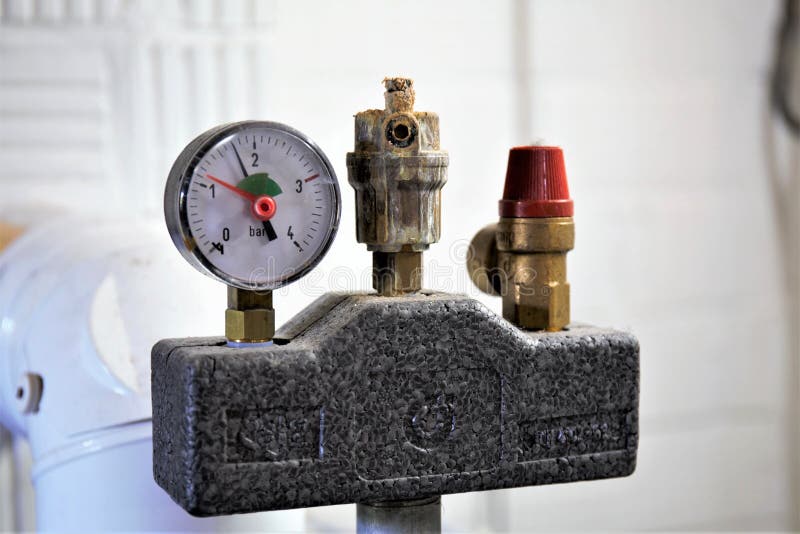 Gas pipe and valves stock image. Image of industrial 206739269