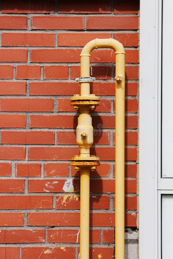 Gas pipe on the wall stock image. Image of pipe, tube 85571727