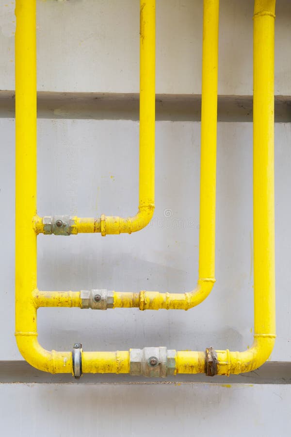 Gas Pipe on the Wall. Vertical. Stock Image Image of counter, house