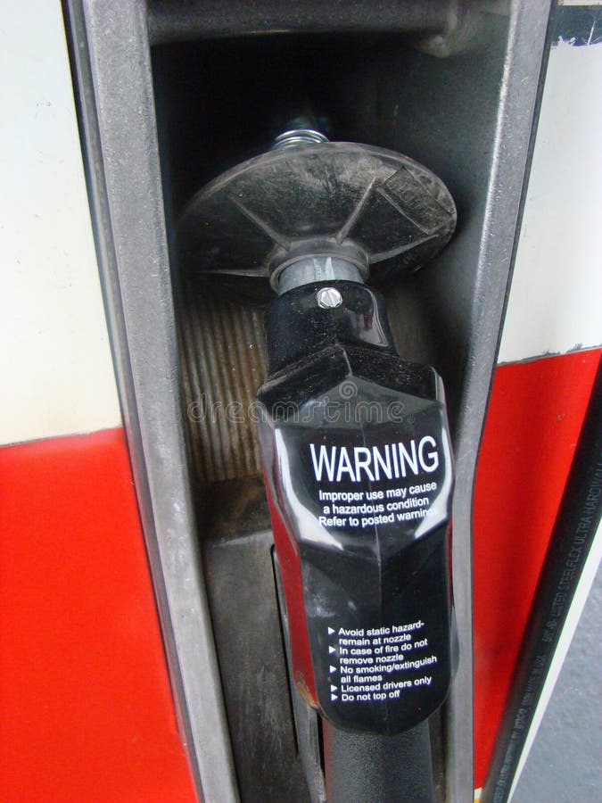 E85 Pump Handle at a Gas Station.. Stock Photo Image of danger