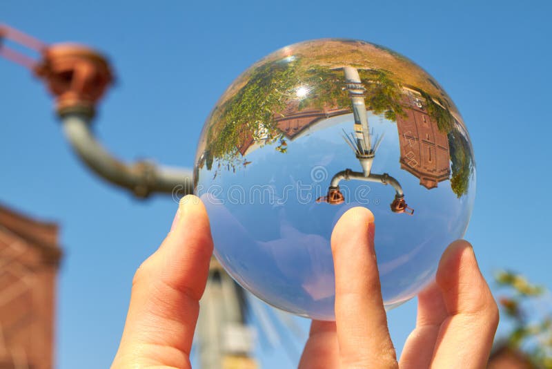 Gas is released from a former mine via the degassing line under the protector hoods. Flame arrester stock images, royalty-free photos and pictures