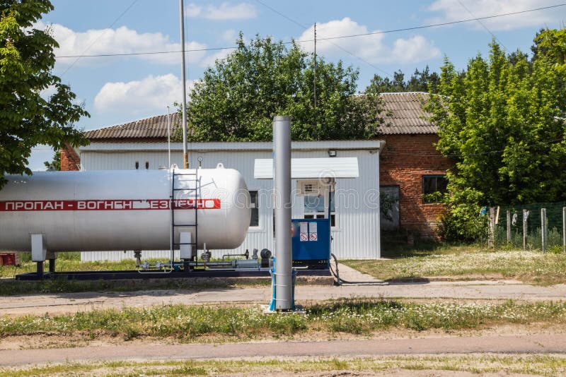 Gas Station Gas for Cars on Propane Butane Fuel Propane, Flammable
