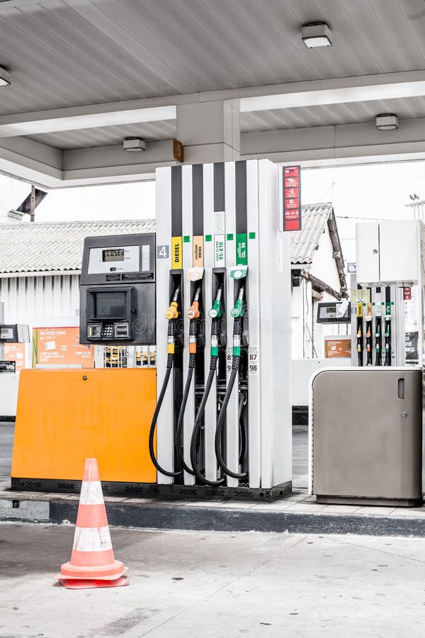 Gas Station empty editorial stock photo. Image of energy 80124048