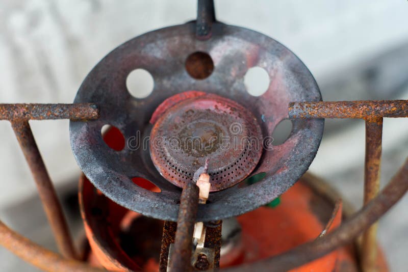 Gas stove stock photo. Image of flammable, iron, rust 65465488