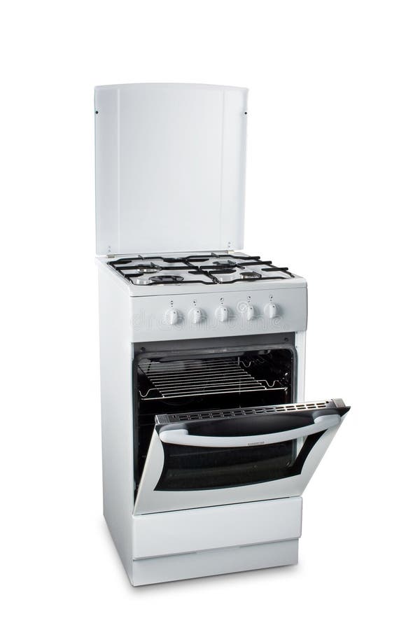 Gas Stove with Open Oven royalty free stock image