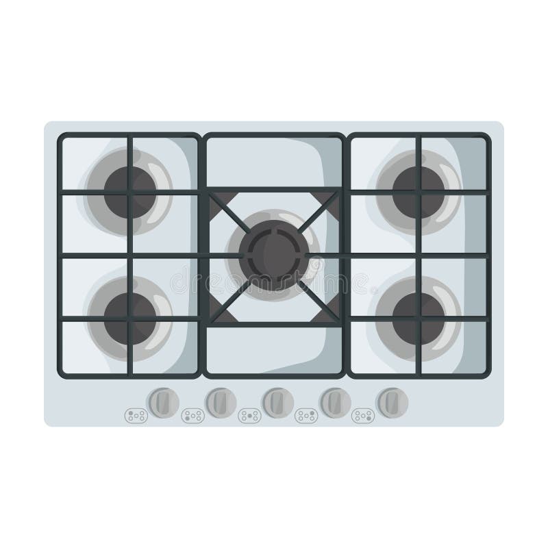 Gas Stove Vector  Vector Icon Isolated on White Background Gas  Stove. Stock Vector - Illustration of five, modern: 183248746