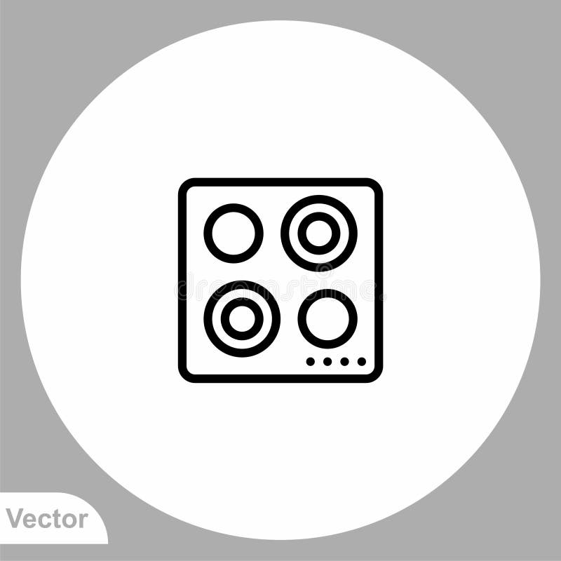 Gas Stove Vector Icon Sign Symbol Stock Vector Illustration of energy