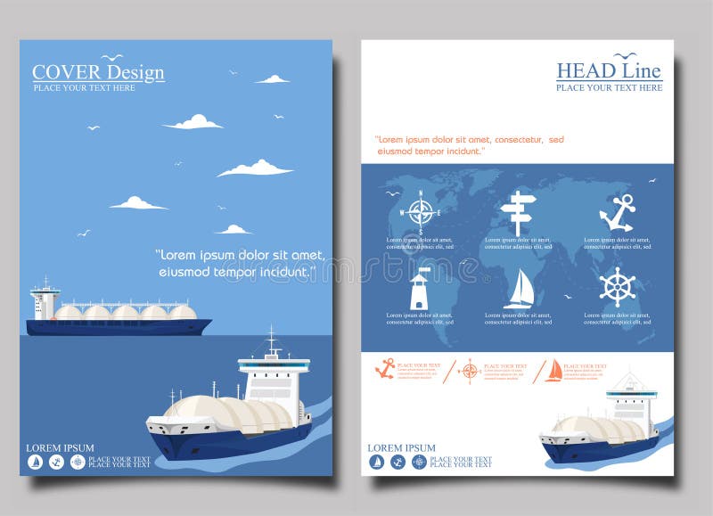 Gas tanker at seascape vector illustration. Transportation of liquefied petroleum gas LPG and petrochemicals. Pressurised gas carriers providing seaborne royalty free illustration Gas tanker at seascape vector illustration. Transportation of liquefied petroleum gas LPG and petrochemicals. Pressurised gas carriers providing seaborne royalty free illustration