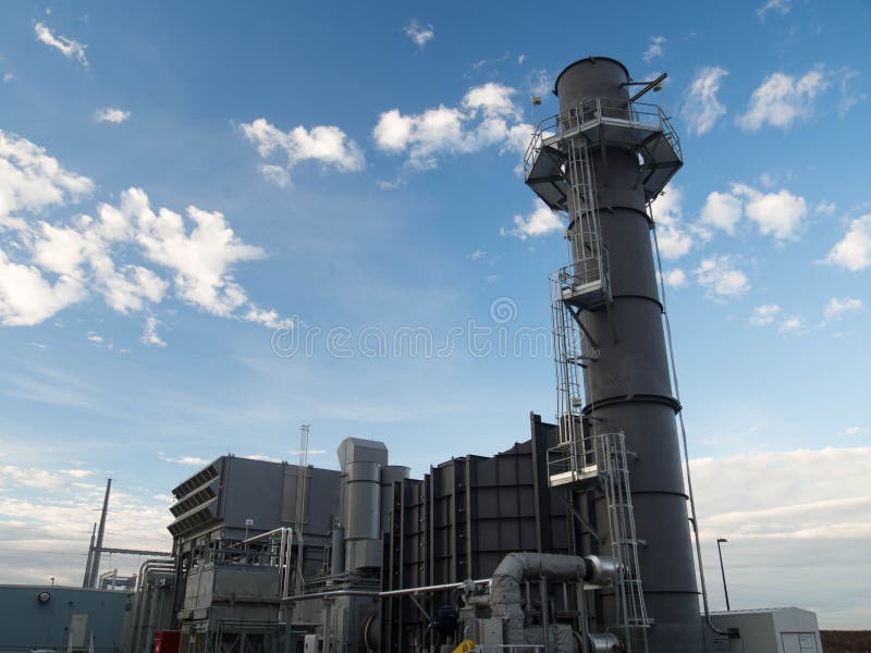 Gas turbine power plant stock image. Image of combustion - 46890257