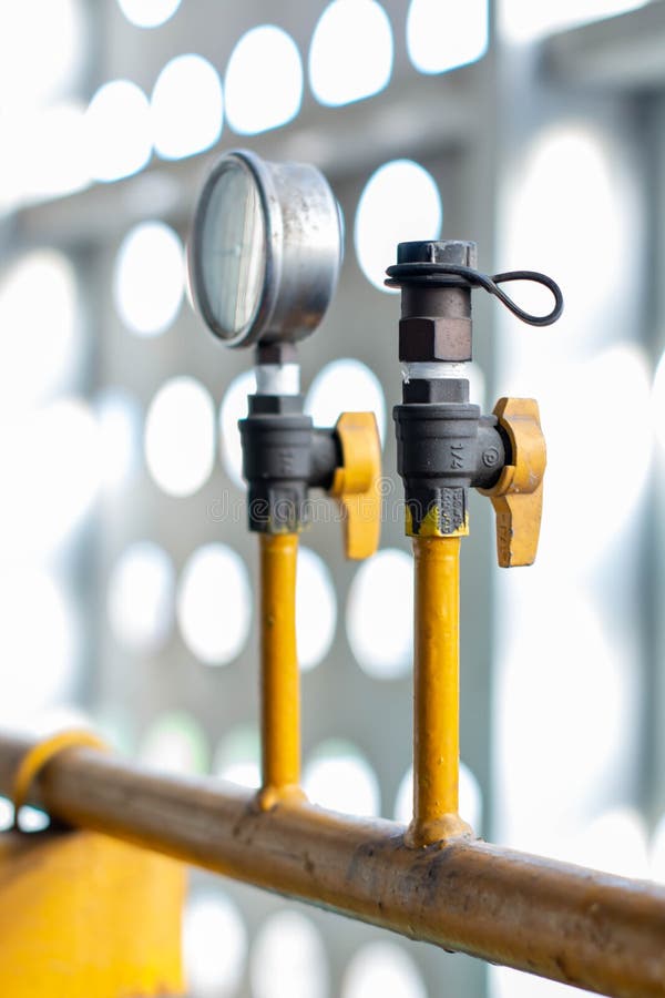 Gas Valve for Industrial Gas Gauge Stock Photo Image of boiler, pump