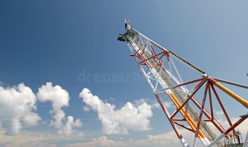 Gas Vent Rig Flare Boom royalty free stock photos